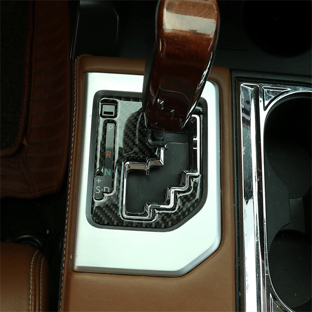 Carbon Fiber Central Control Gear Shift Indicator Trim for T@yota Tundr@ 2014-21