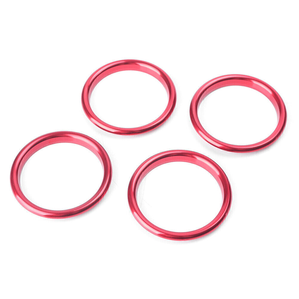Interior Red Air Vent Outlet Ring Cover Trim Fit for Audi A3 8V 2012-2019 Auto 4pcs