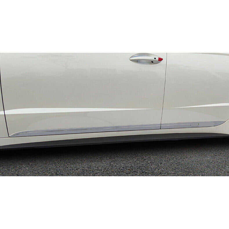 4x for Hyundai Sonata 2020-2023 Chrome ABS Body Door Side Sill Guard Cover Trim
