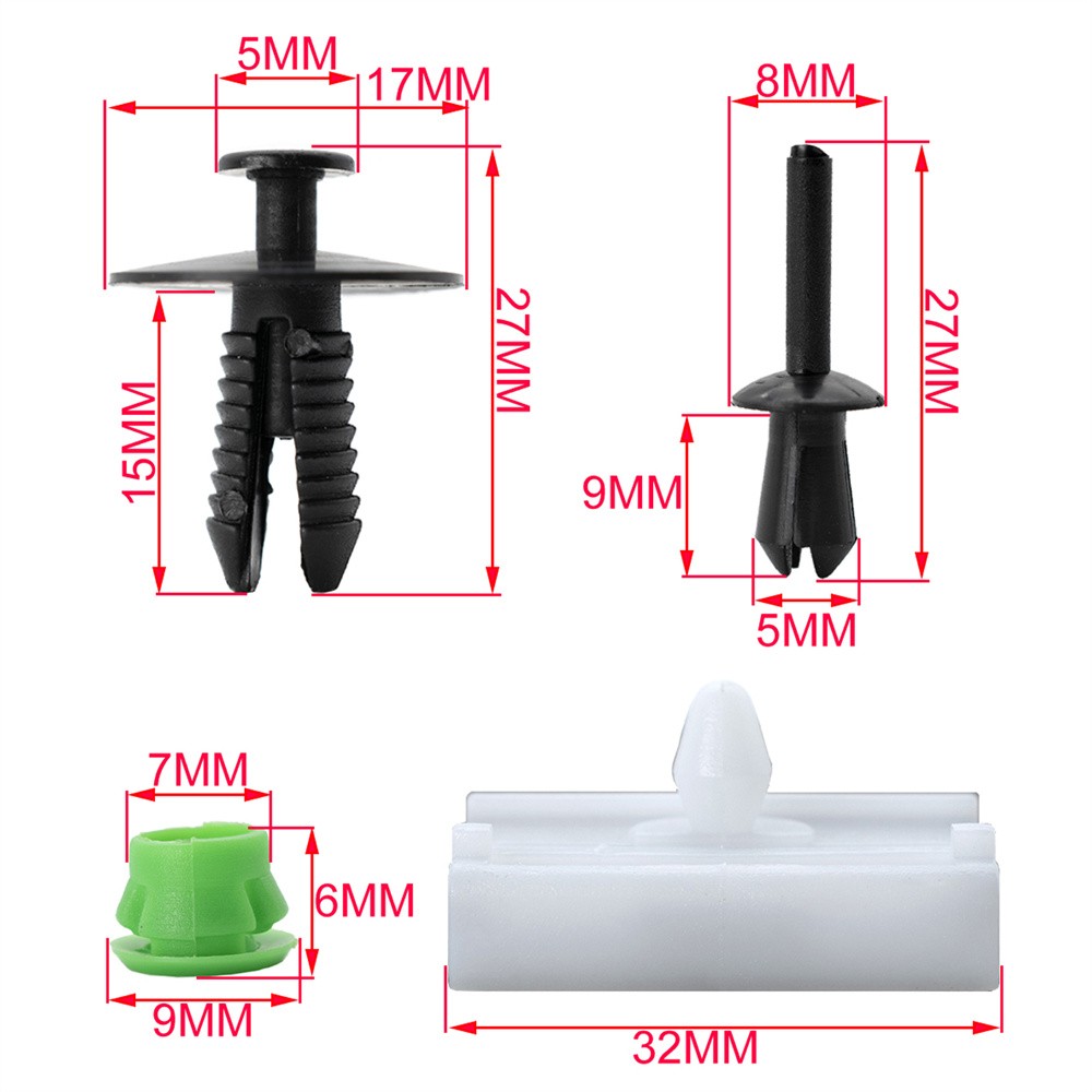 80x Side Skirts Moulding Grommet Clips Fasteners Rivet Retainer for BMW 3 Series