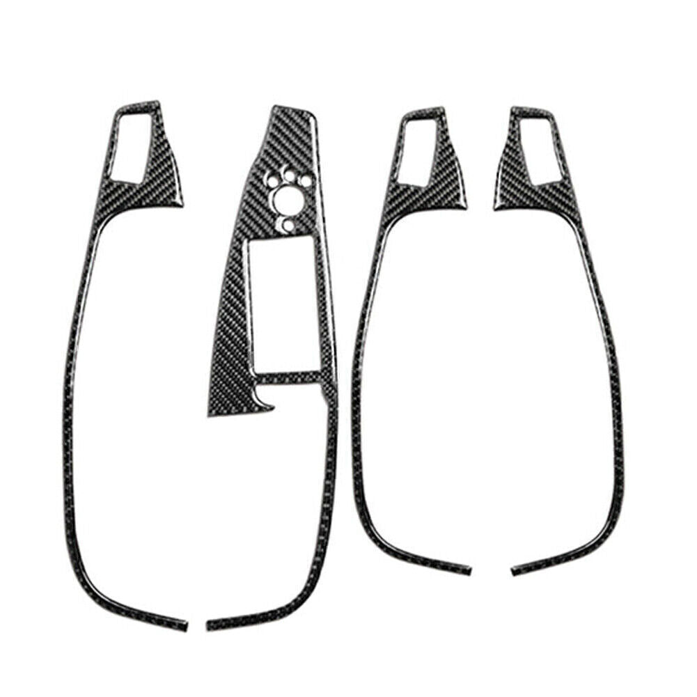 4X Carbon Fiber Interior Window Switch Button Cover Trim for Audi Q5 2010-2018
