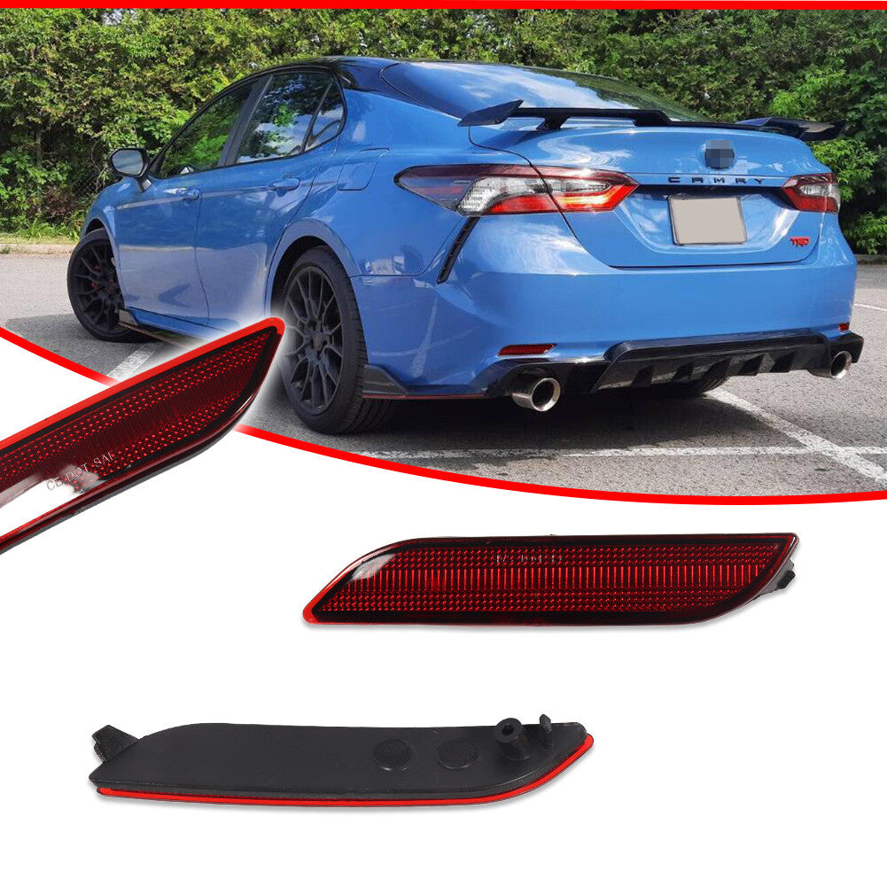 Left + Right rear bumper light reflectors for Toyota for Camry 2018 - 2020 - 2021 Q
