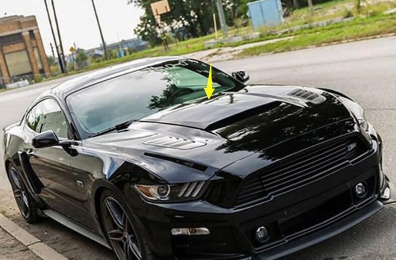 Primer Black Engine Hood Fender Air Outlet Frame for Ford for Mustang 2015-17