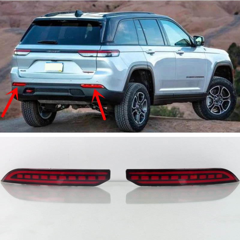 Suitable for 2022-2024 for Jeep Grand Cherokee LED Rear Fog Light and Tail Bumper Light Kit (2-piece set)