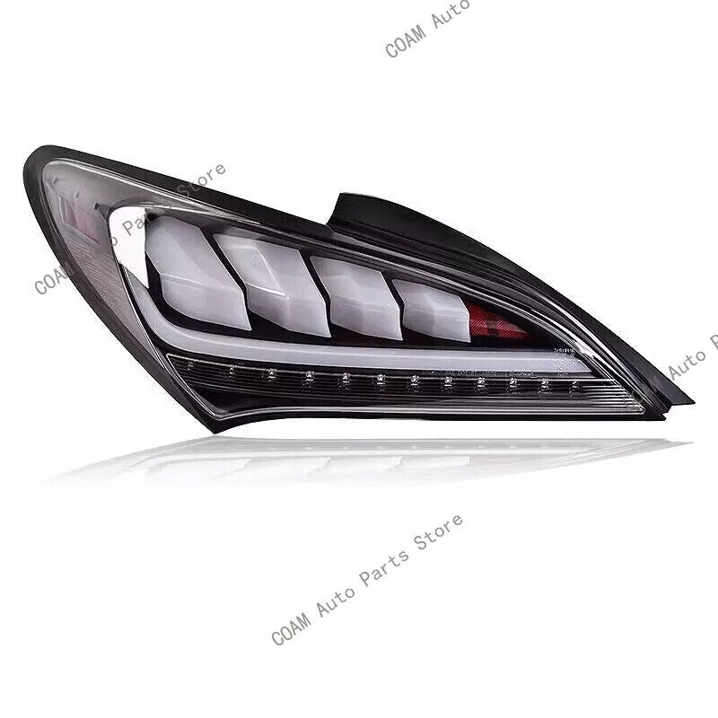 Pair Shiny White Sequential LED Tail Lights For 2010-2016 for Hyundai for Genesis Coupe