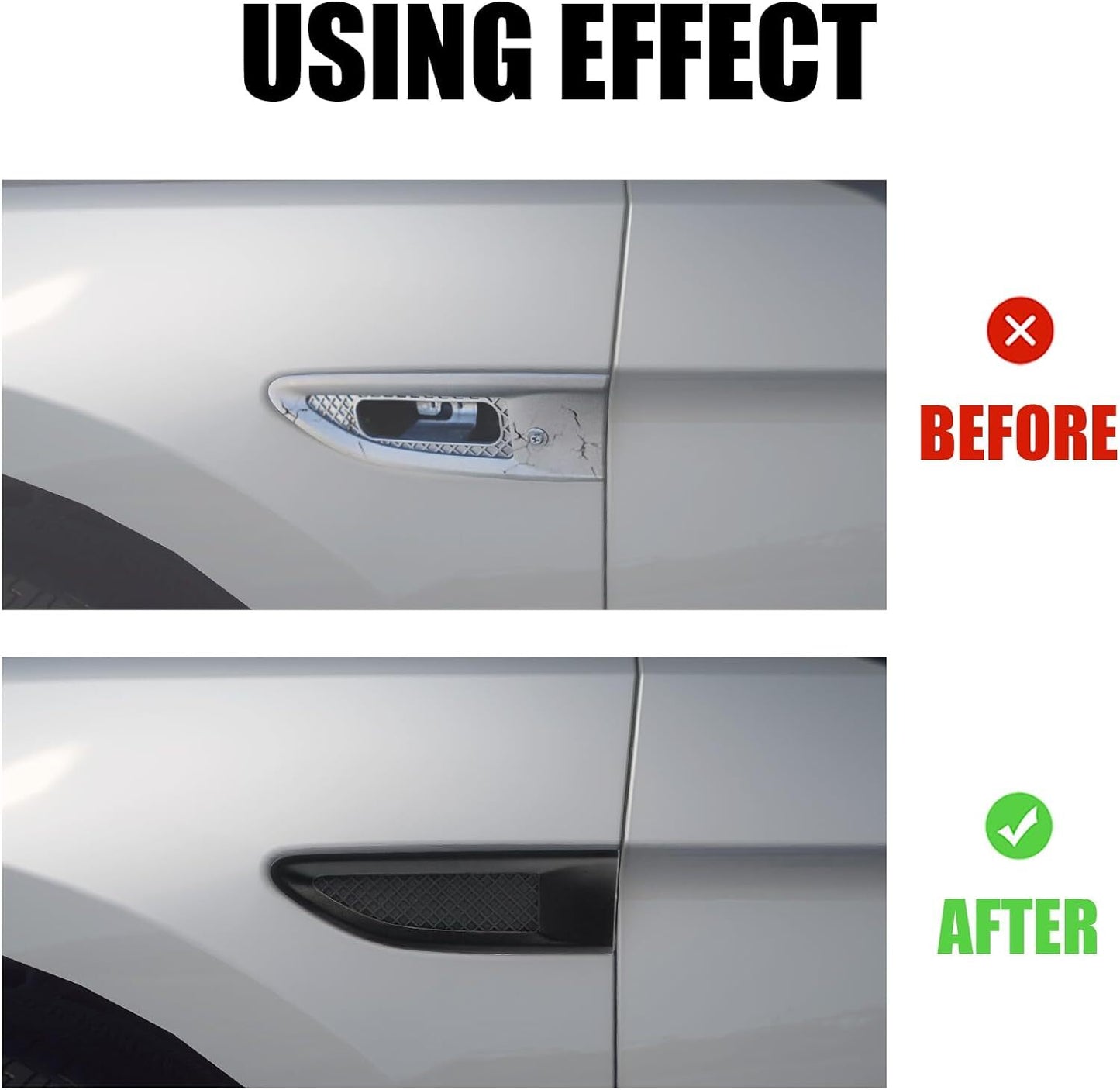 Front Fender Black Vent Molding DG1Z16178C DG1Z16178D for Ford Taurus Police