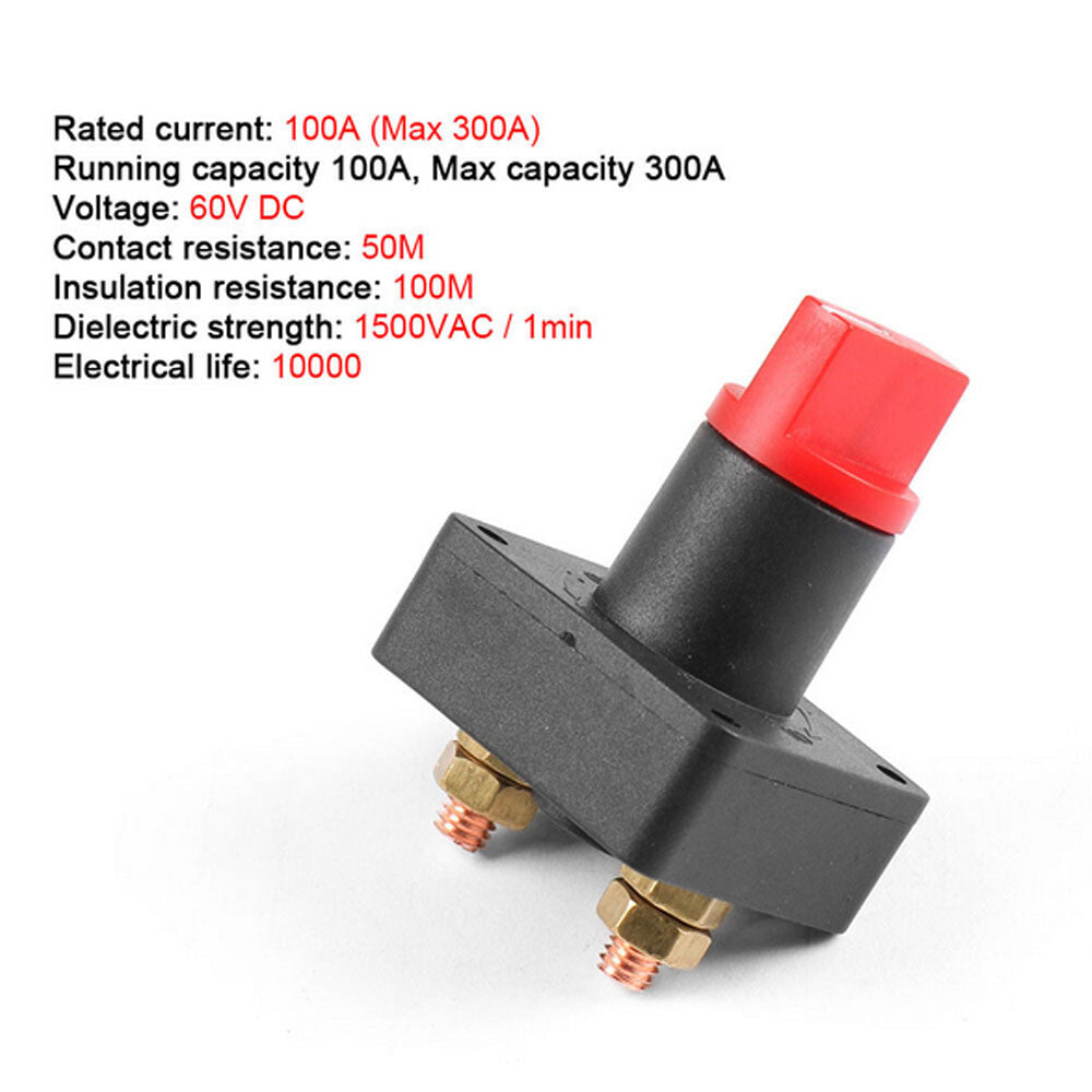 12V 100A Car Boat Camper Battery Isolator Disconnect Cut Off Kill Switch Power