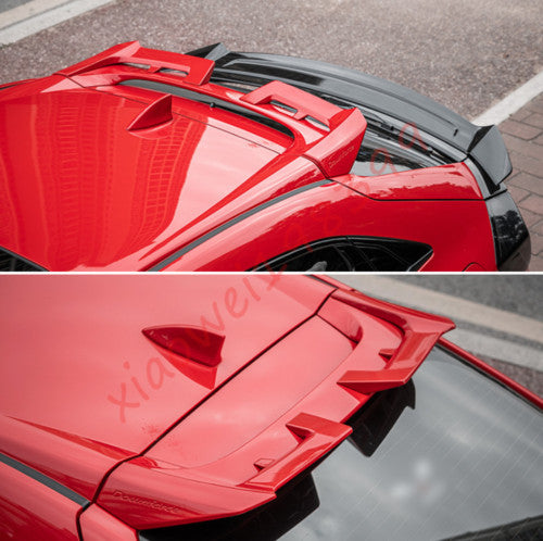for Honda for Civic Hatchback 2016-2021 Red Rear Trunk Spoiler Tail Wing Bar Covers