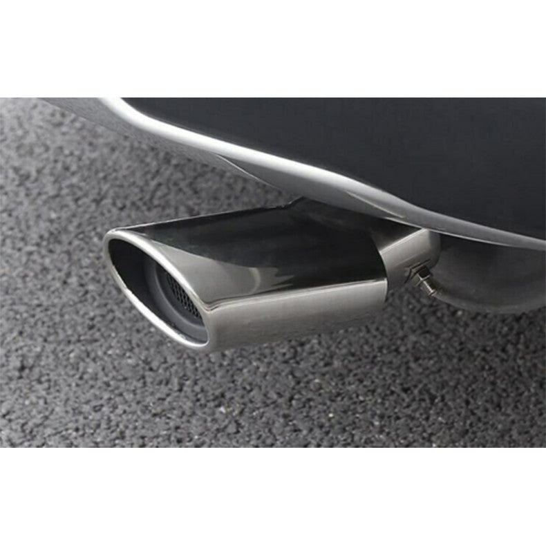 Stainless silver Rear Exhaust Muffler Tip End Pipe trim for Kia Seltos 2020-2023