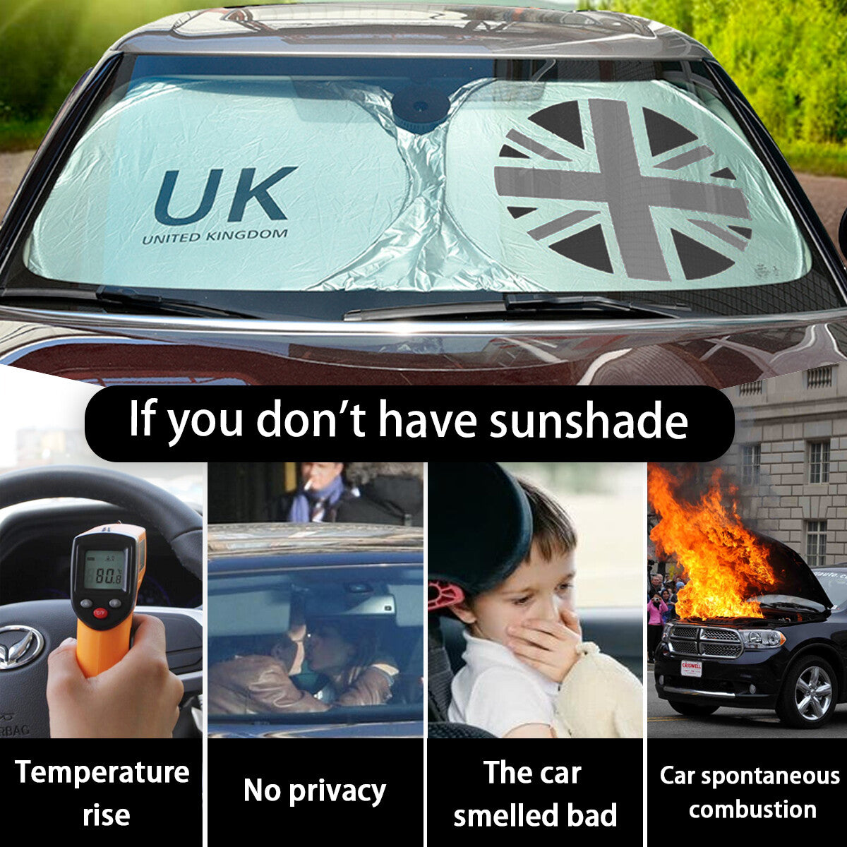 for Mini Cooper Countryman Car Windshield Sun Shade Union Jack Heat Block Cover