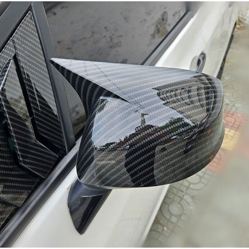 Carbon fiber horn-style side mirror covers are suitable for Honda for Civic 2012-2015 models. Q