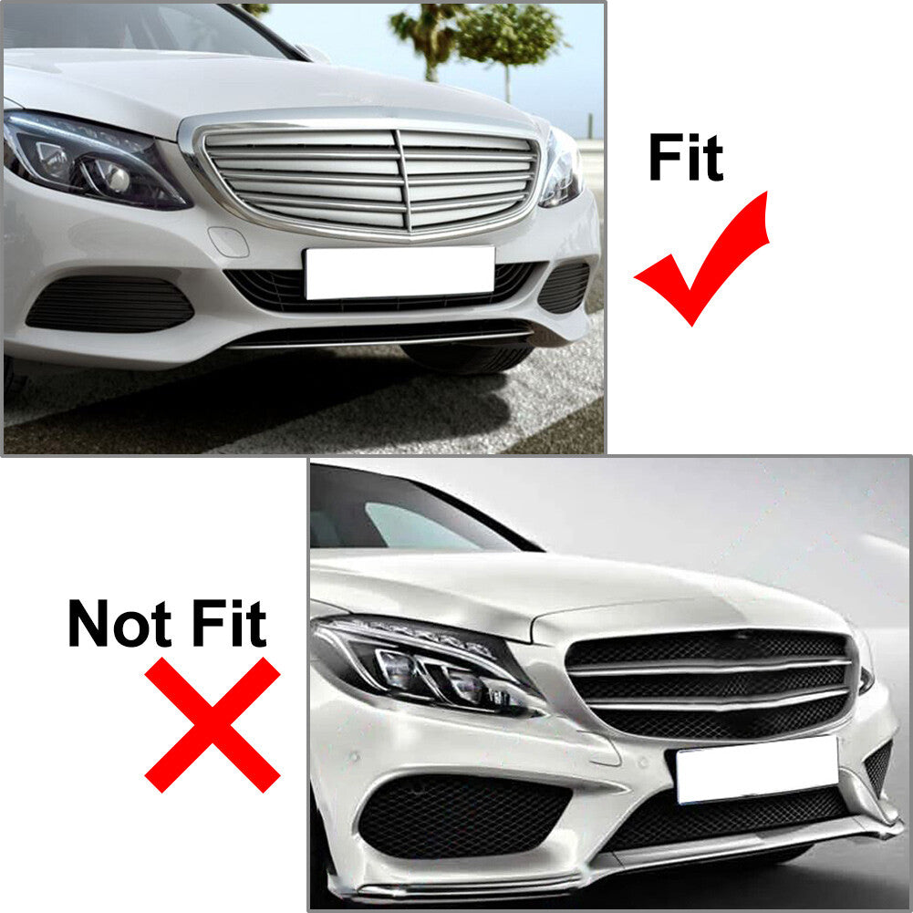 Front Bumper Fog Light Cover for Mercedes-Benz C Class W205 C300 2015-2018