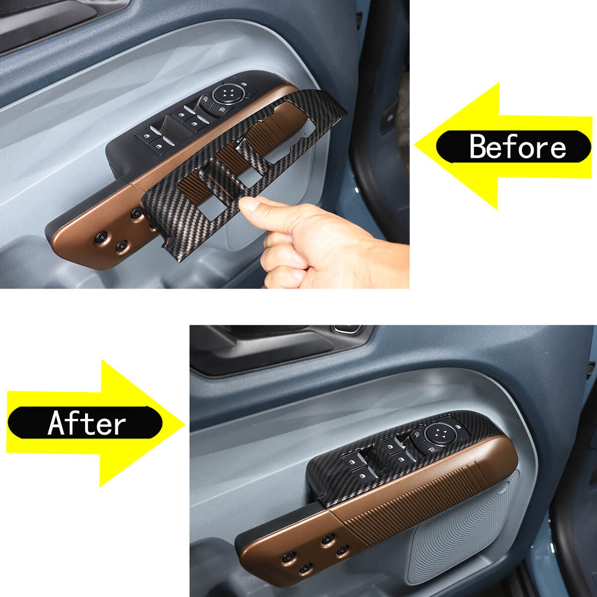 Carbon fiber ABS reading light decorative panel cover suitable for Subaru BRZ 2022+ - v