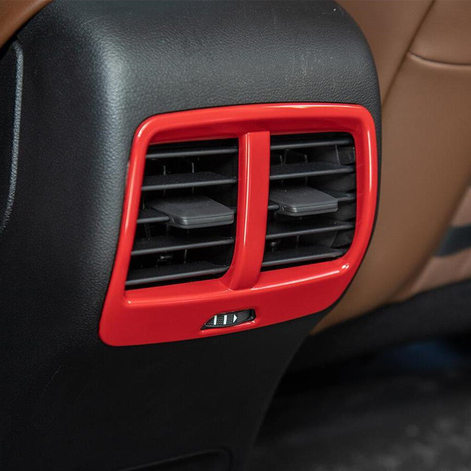 For 2021-2024 Bronco Sport ABS Red Interior Rear A/C Outlet Vent Cover Trim v