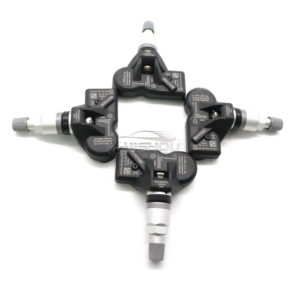 4PCS 433MHz 36106798872 TPMS Tire Pressure Monitoring Sensor for BMW X1 X3 Z4 M5