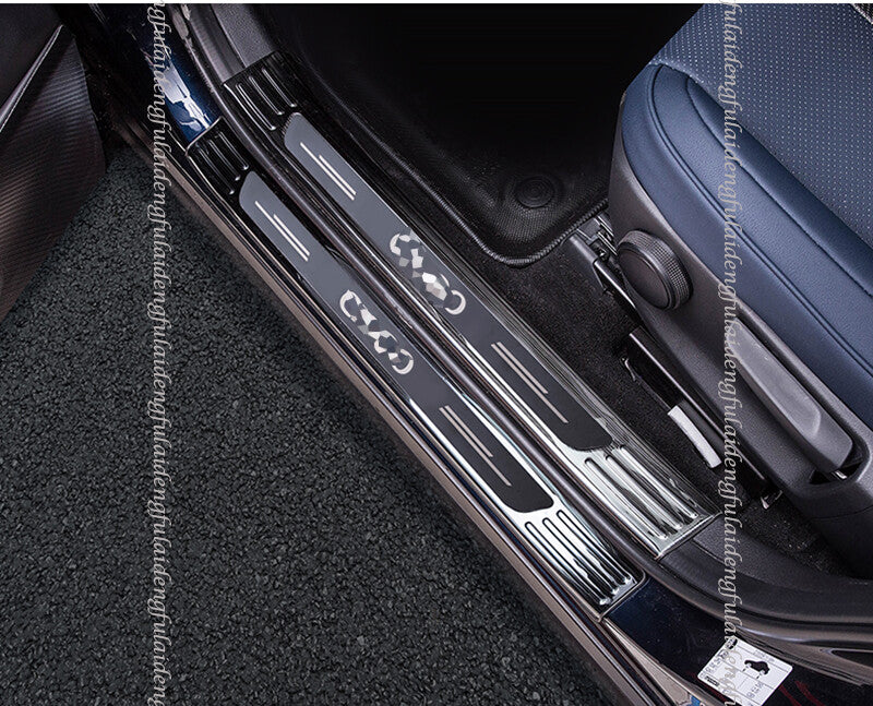 for Mazda CX-30 2020-2022 Black steel Door Sill Cover Scuff Plate Protector Trim