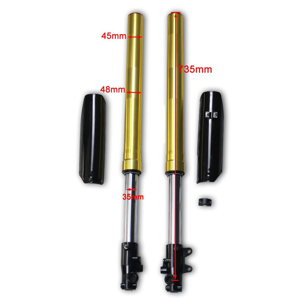 45/48 mm Tri-Clamp Fork for Dirt Pit Bikes KLX110 KX65 SSR125