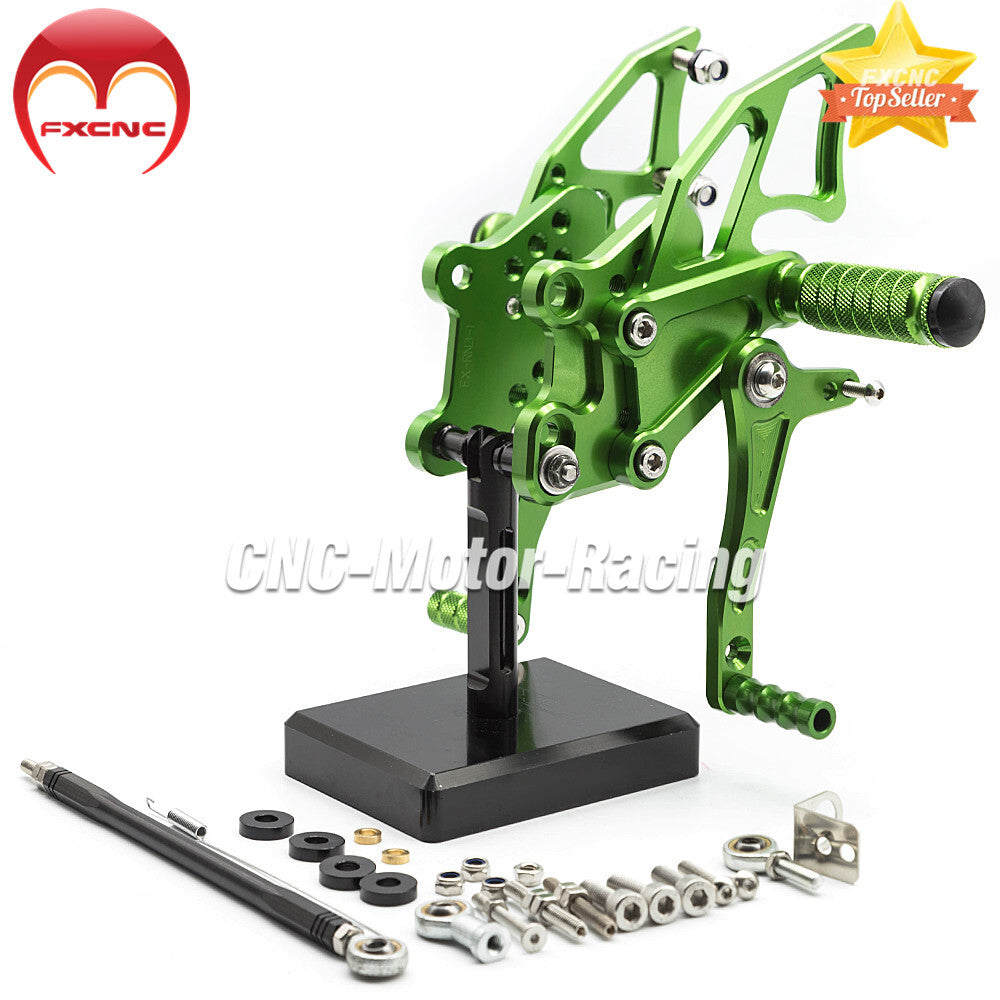 Adjustable CNC foot spike gear pedal for Kawasaki 300 250 (2013-2017)