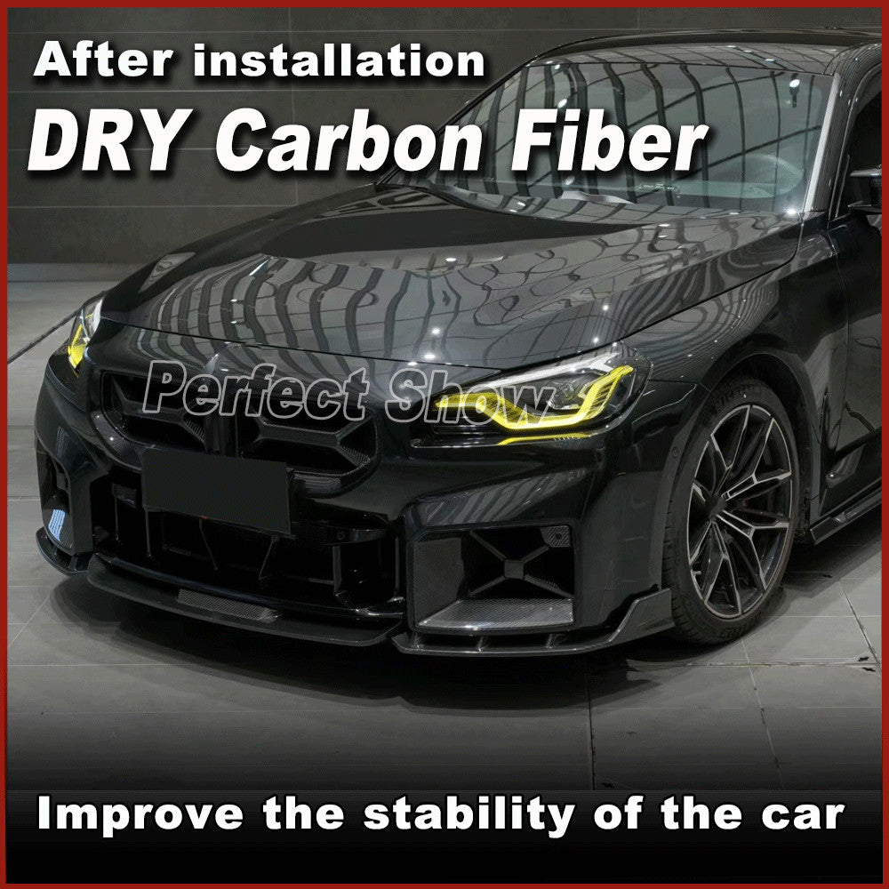 Fit for BMW G87 M2 Coupe 2022-24 DRY CARBON Front Bumper Lip Spoiler Splitters