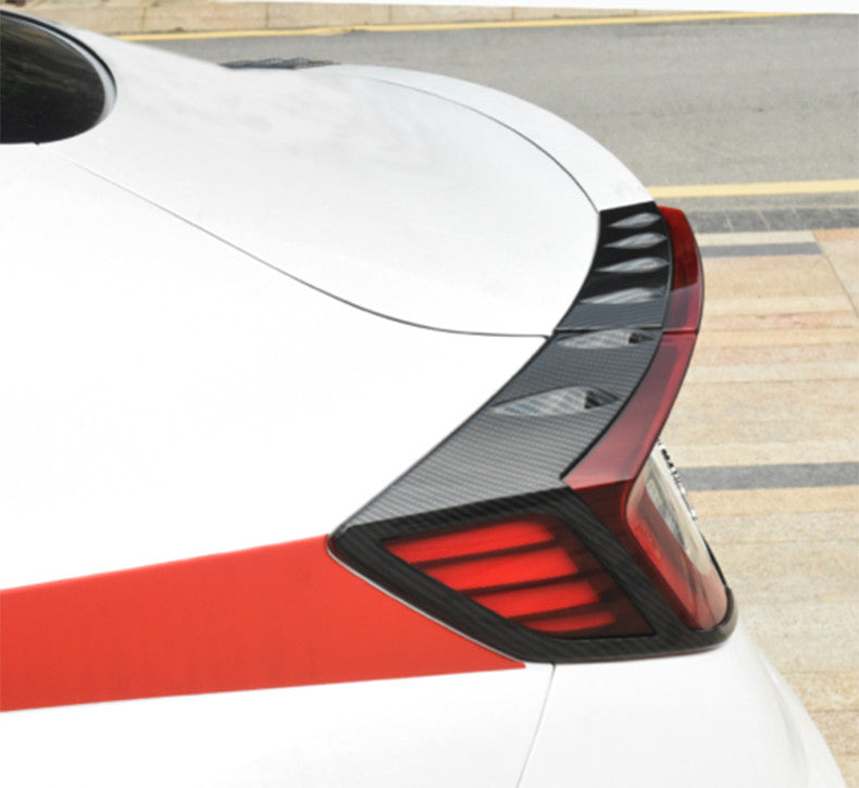 for Hyundai Sonata 2020-23 Carbon Fiber Rear Tail Light Lamp Eyebrow Cover Trim