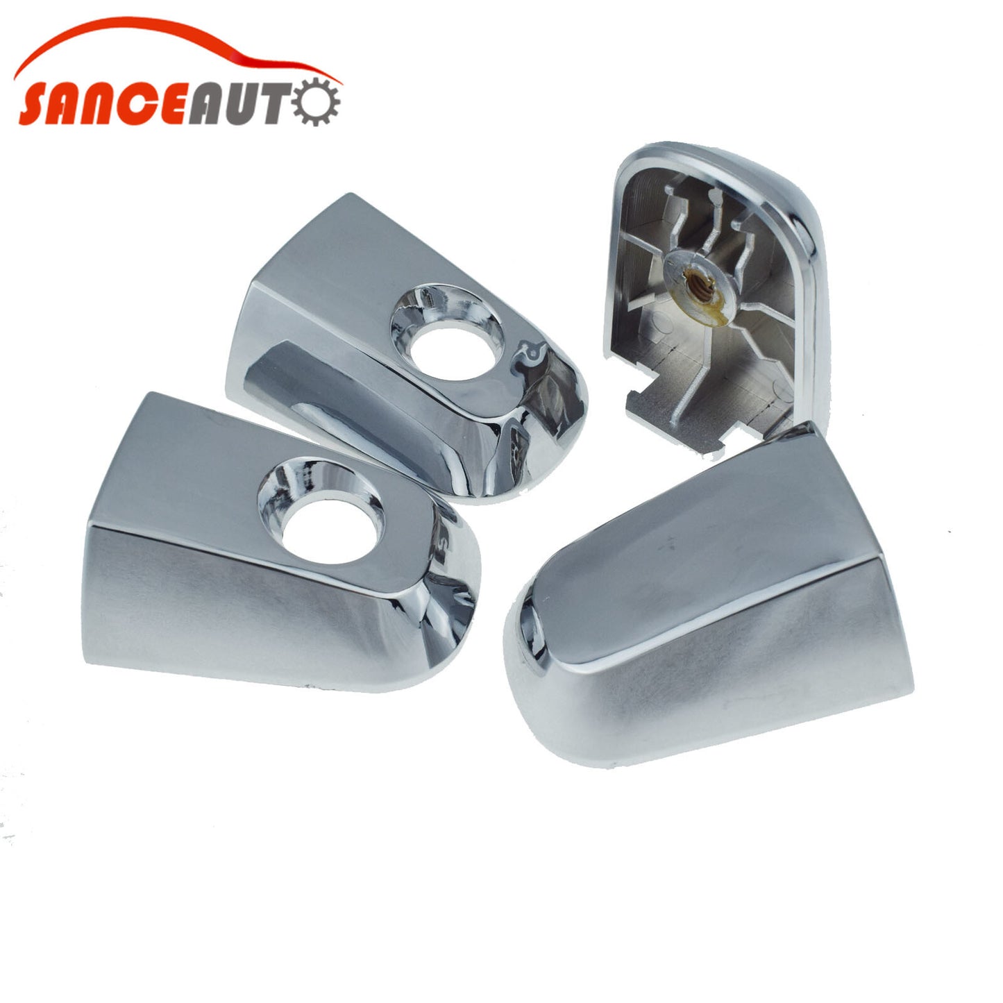 Chrome front and rear left exterior door handle covers for L200 05-15- n