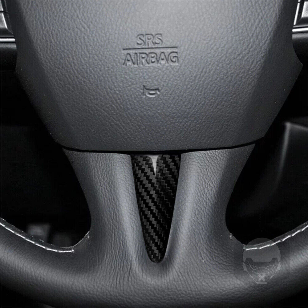 for Infiniti Q50 Q50L Q60 2014-17 Carbon Fiber Steering Wheel Center Panel Cover