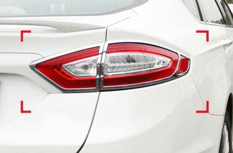 for Ford Mondeo Fusion 2013-2020 Rear Tail Light Lamp Frame Chrome Cover Trim 4X