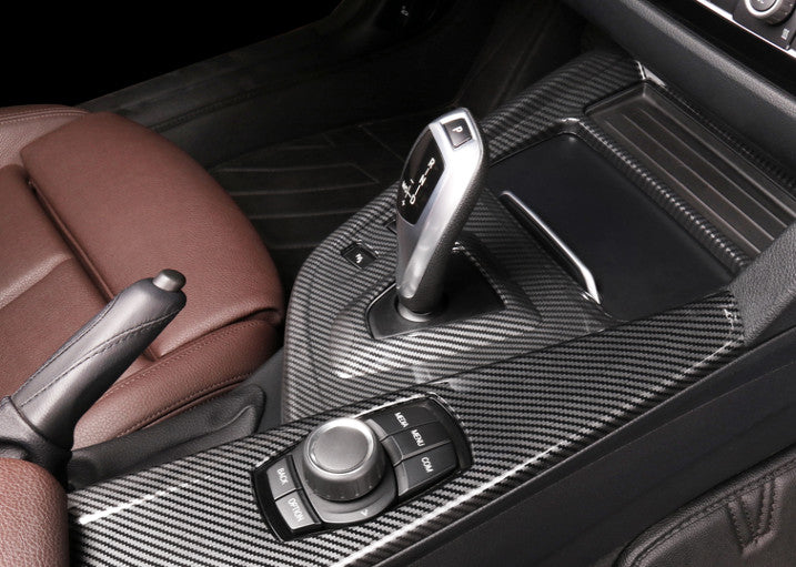 for BMW 3 4 Series GT 14-2018 Carbon Fiber Middle Console Gear Shift Panel Trim