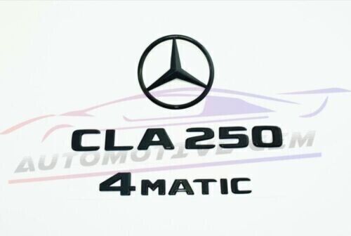 CLA250 4MATIC Rear Star Emblem glossy Black Letter Badge for AMG C117 W117