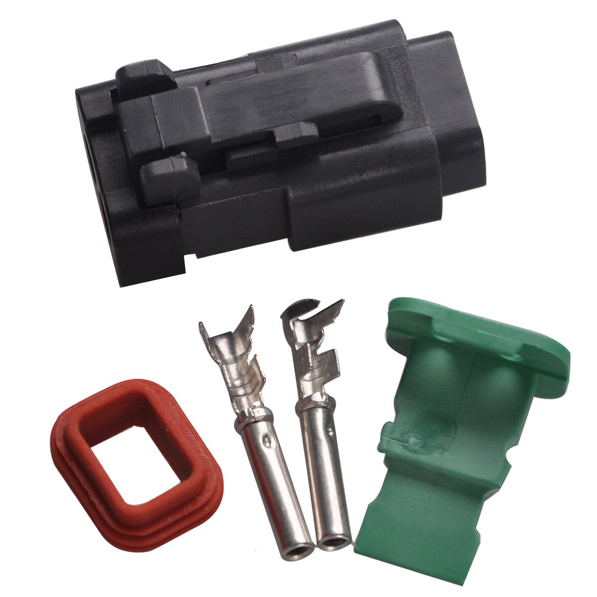 10 sets of Deutsch DT 2-pin connector kits, 18-16 GA female, solid nickel contacts