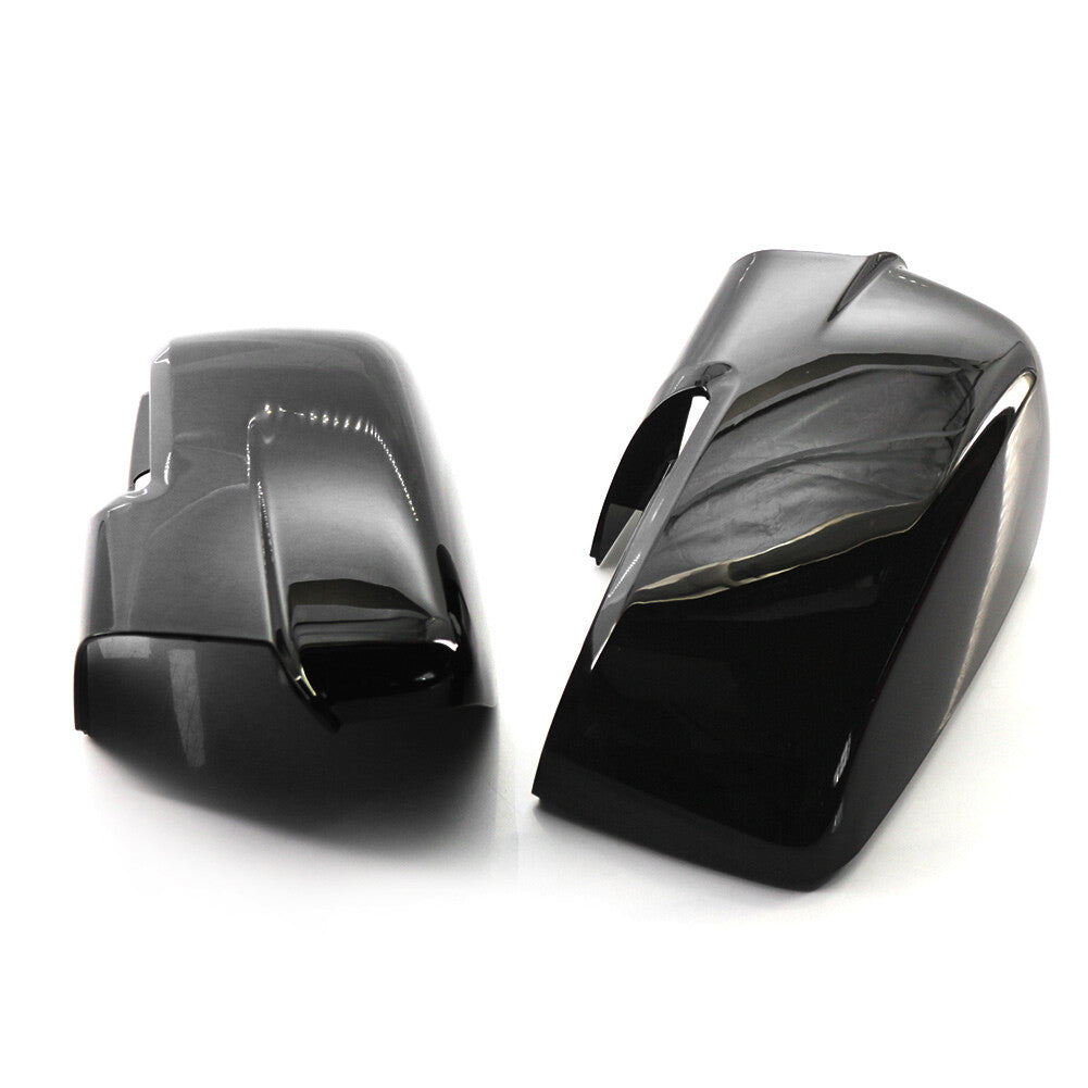 for Dodge for Ram 1500 2013-18 Pair Black Mirror Covers W/ Bottom Turn Signal Cutout