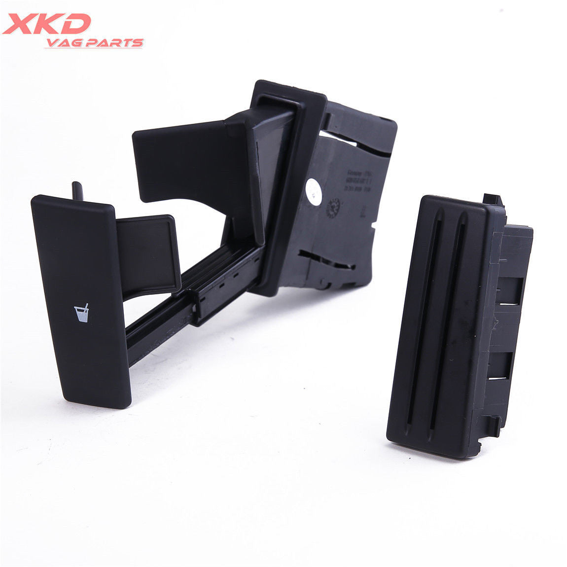 Black Console Cup Holder & Card Slot for VW Polo 9N Q