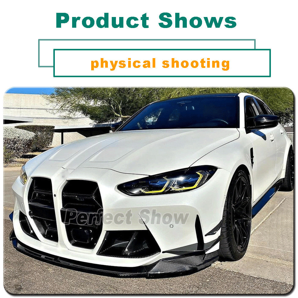 for BMW G80 M3 G82 G83 M4 DRY Carbon Fiber Front Bumper Lip Spoiler Splitter