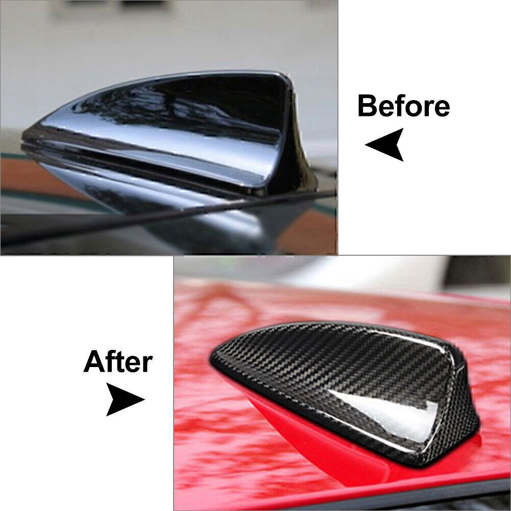 Carbon Fiber Sharp Shark Fin Antenna Aerial Cover Trim Decor Fit for BMW E60 E61 Q