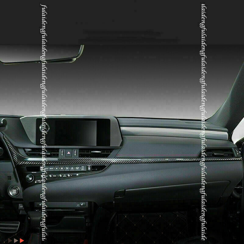 for Lexus ES350/300H 2019-2020 Carbon Fiber Inner Dashboard Decor Strip Trim ABS