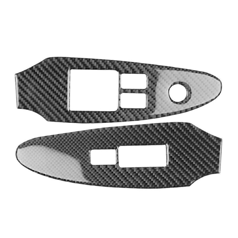Carbon Fiber Window Lift Switch Panel Frame Trim Fit for Nissan 370Z Z34 2009-22 LHD