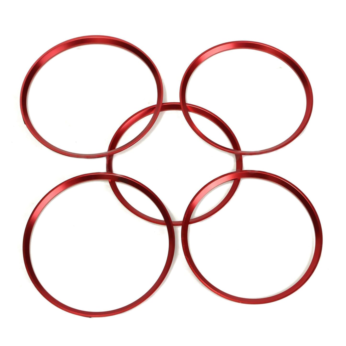 5Pack Red Air Vent Outlet Ring Cover Trim for Benz A/B/CLA/GLA Class 180 200 220