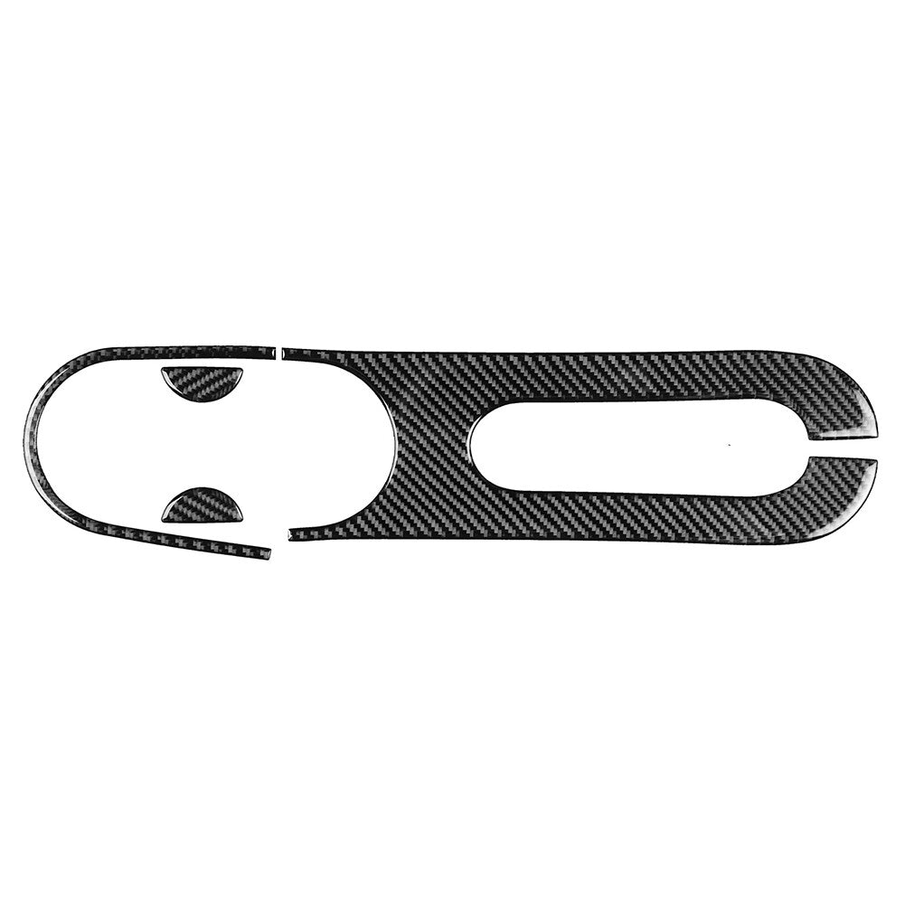 Carbon Fiber Center Console Handbrake Panel Cover Trim for Fiat 500 2012-2015