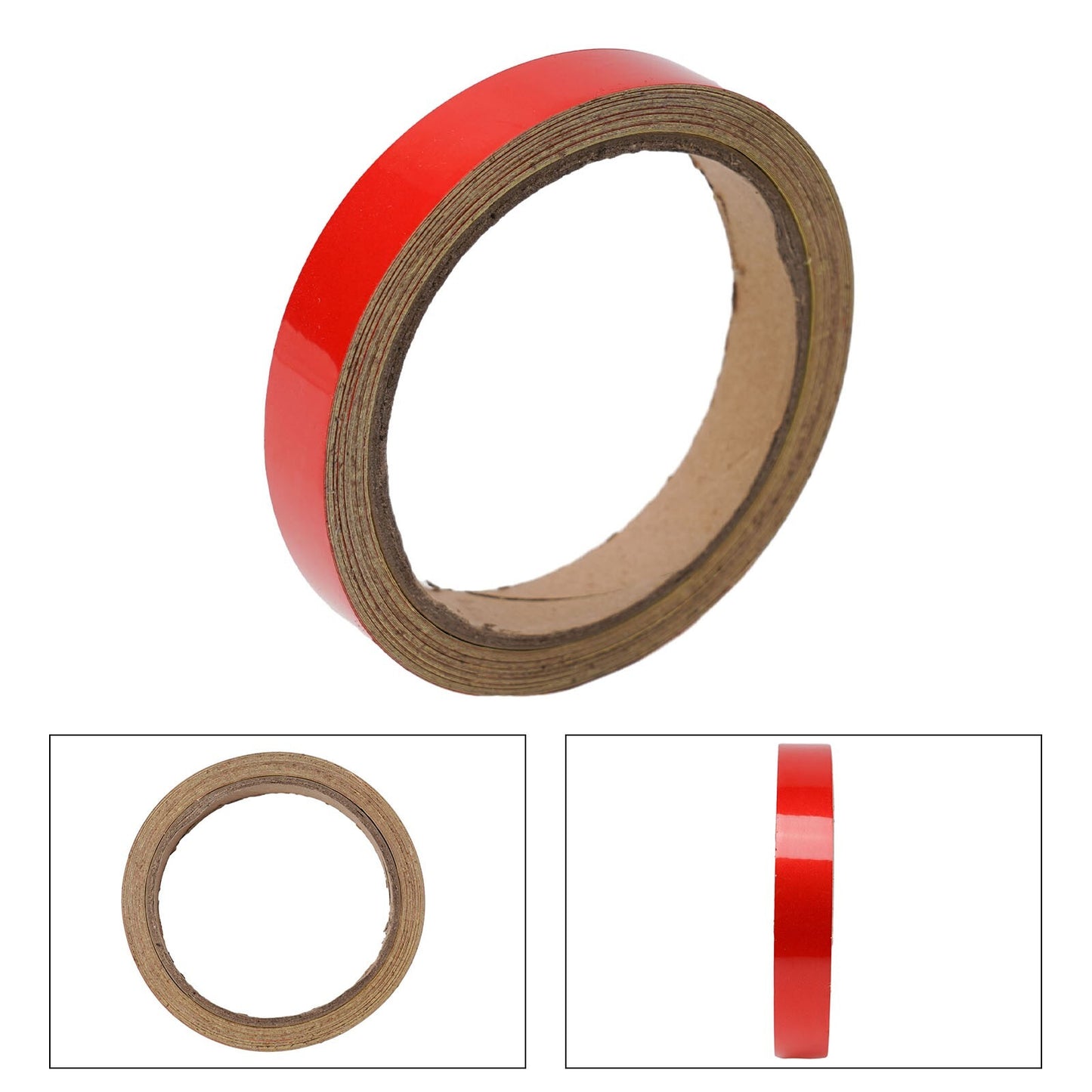Red lined reflective vinyl packaging film car sticker decal 15mm x 10m