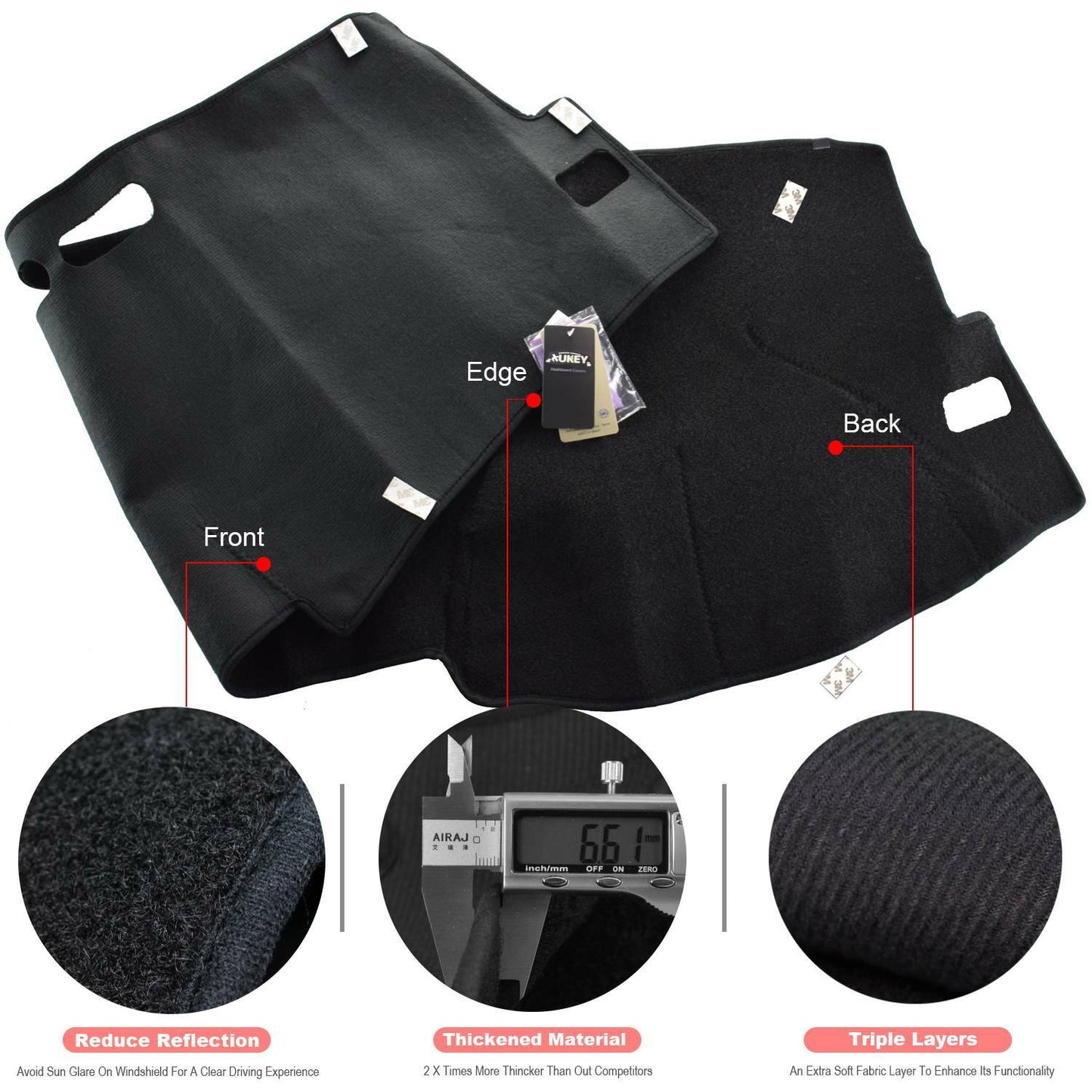 Dashboard Cover for Toyota for Corolla 2007 -2012 Dash Mat Dashmat Center Console Q