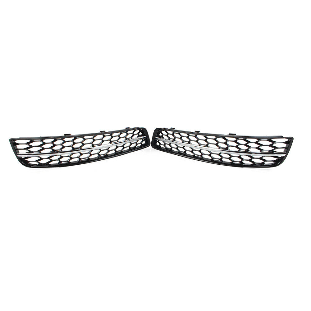 Honeycomb Front Bumper Mesh Fog Light Grille Cover for Audi A3 8P 2009-13 Chrome
