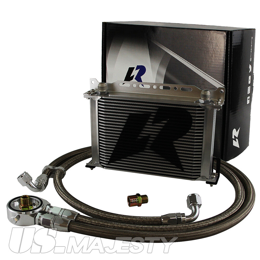 LR 25 Row AN10 Oil cooler w/Bracket+Filter Adapter Hose Kit 3/416 M201.5 SL