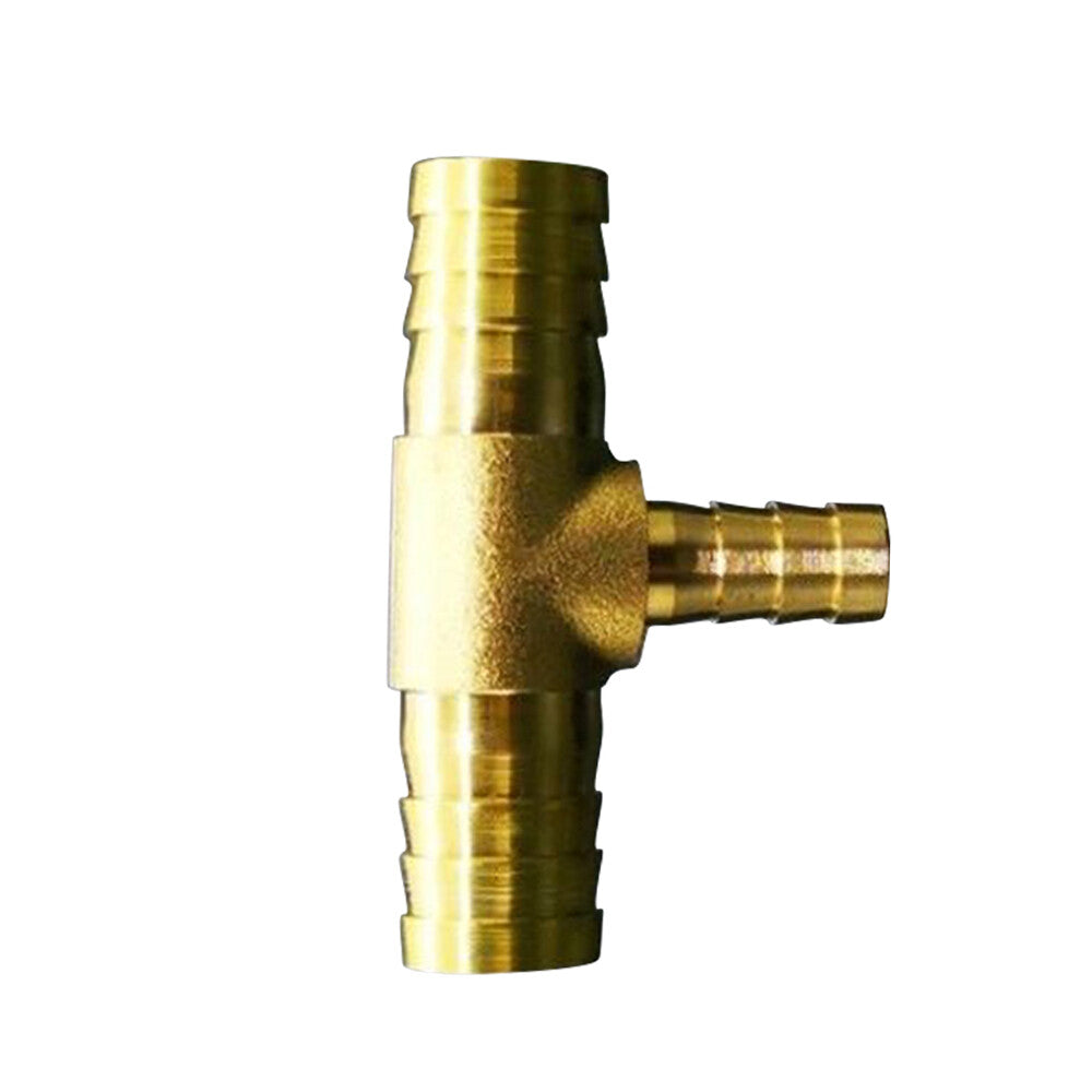 2PC Barbed Hose Fitting Fuel Connector Tee 3-Way Brass 161016mm 5/8 3/8 5/8 Q