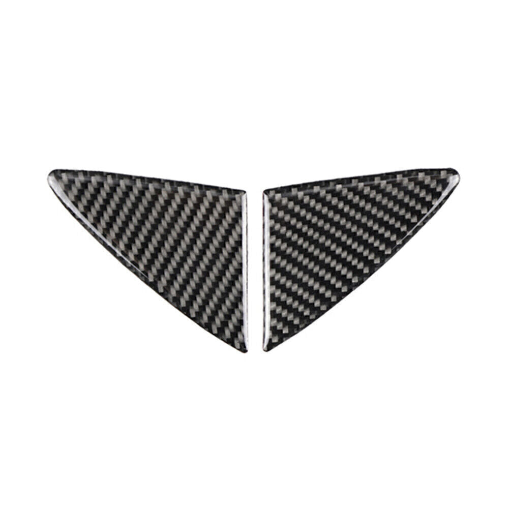 Front Grille Grill Cover Trim Fit for Mazda 3 Axela 2014 2015 2016 Carbon Fiber 2Pcs