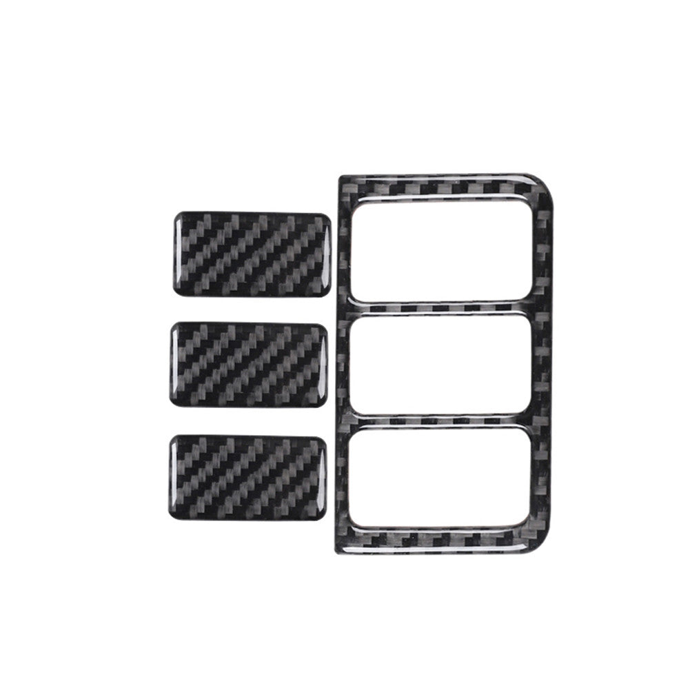 Red Carbon Fiber Climate Control Console Cover Sticker For Fiesta 2011-2015 v