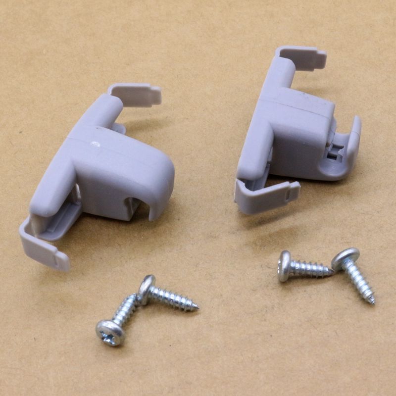 Two-piece light gray sunshade clip set, suitable for BMW E38, E39, E53, 540i, 750iL, X5