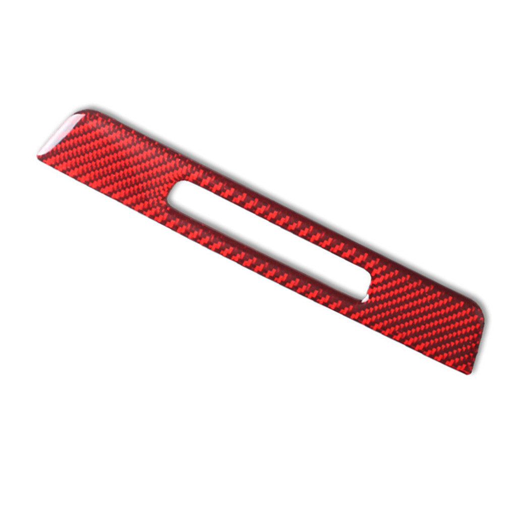 Red carbon fiber reminder buttons trim for BMW 5 Series F10 2011-2017