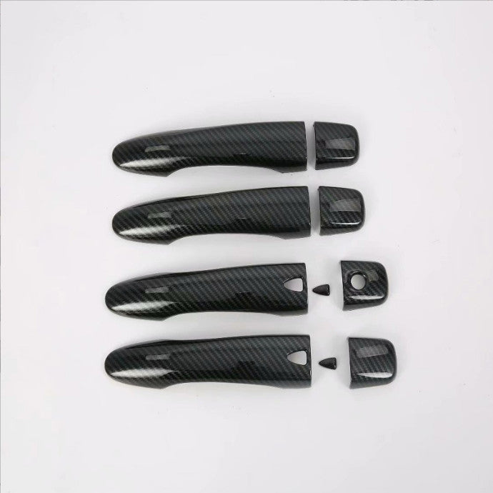 10-piece Carbon Fiber Front Door Handle Cover Trim for NISSAN KICKS 2021-2024
