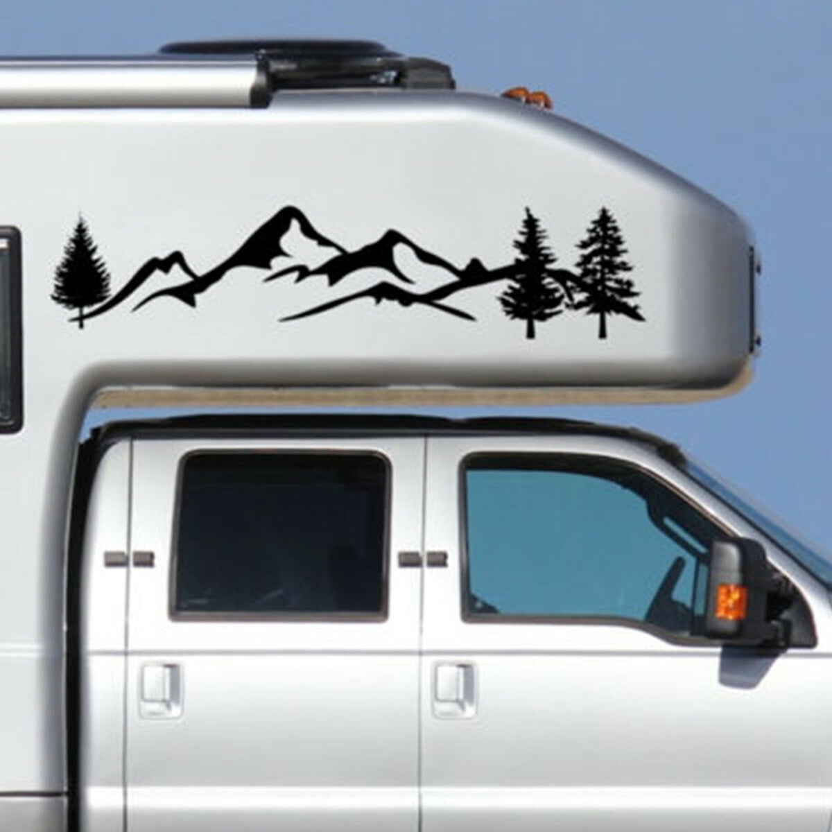 1pcs Car Decal Decoration Accessories Black Tree Mountain Sticker for SUV Camper