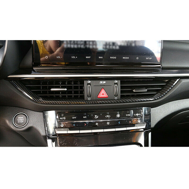 5p for Kia Forte 2019-2021 Carbon Fiber ABS Dashboard Air Vent Outlet Cover Trim